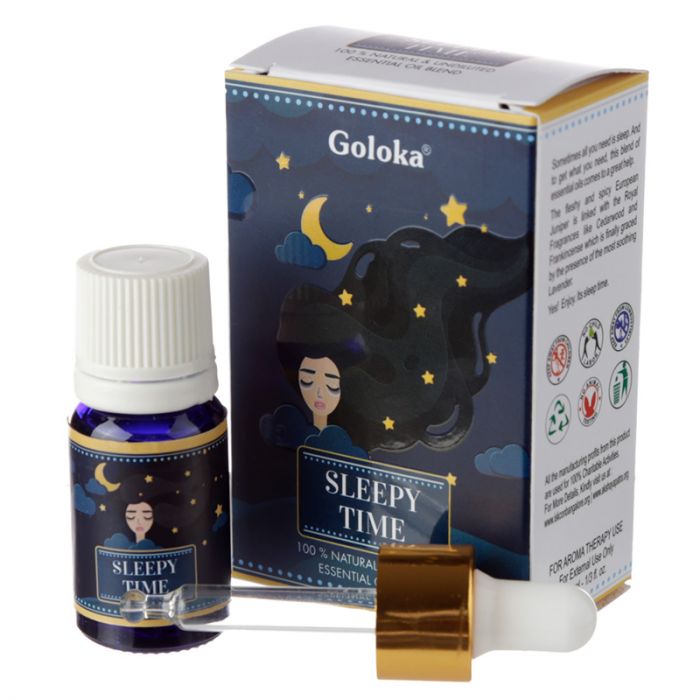 Goloka Blend æterisk olie Sleepy Time 10ml i gruppen Hjem & Sjæl / Ritual & Ceremoni / Røgelse, Lys og Dufte hos Rawfoodshop Scandinavia AB (OILB01)