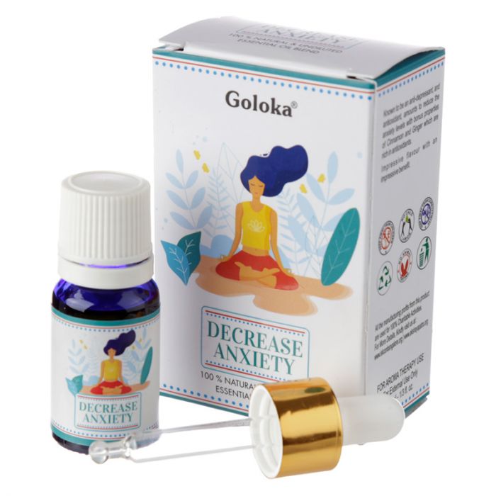 Goloka Blend æterisk olie Reducer angst 10ml i gruppen Home & Soul / Ritual & Cermoni / Røgelse, Lys og Dufte hos Rawfoodshop Scandinavia AB (OILB02)