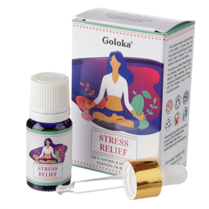 Goloka Blend Essential Oil Stress Relief 10ml i gruppen Hjem & Sjæl / Ritual & Ceremoni / Røgelse, Lys og Dufte hos Rawfoodshop Scandinavia AB (OILB03)