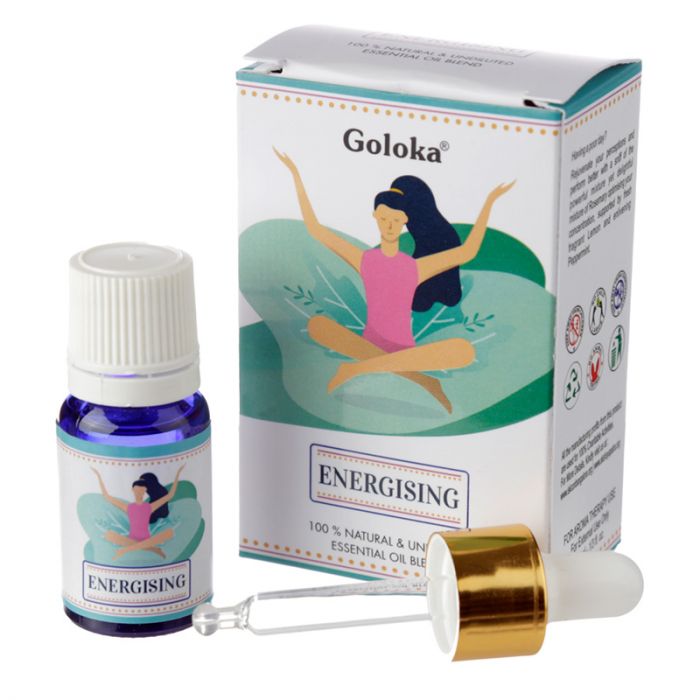 Goloka Blend Essential Oil Energizing 10ml i gruppen Hjem & Sjæl / Ritual & Ceremoni / Røgelse, Lys og Dufte hos Rawfoodshop Scandinavia AB (OILB04)