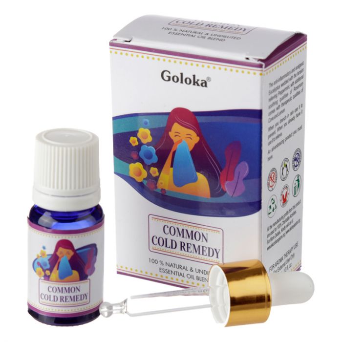 Goloka Blend Essential Oil Cold Remedy 10ml i gruppen Home & Soul / Ritual & Cermoni / Røgelse, Lys og Dufte hos Rawfoodshop Scandinavia AB (OILB06)