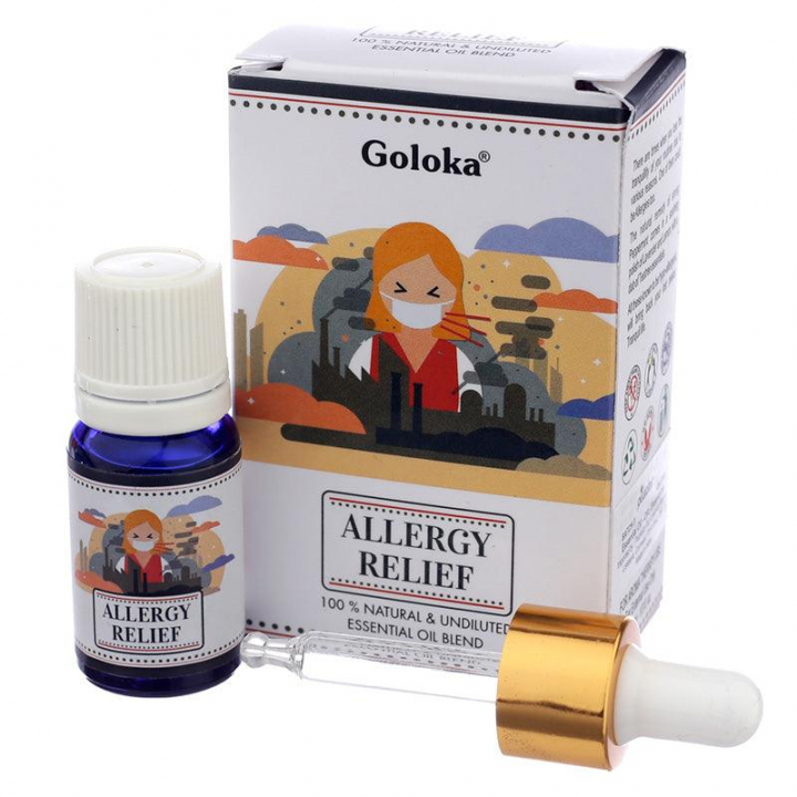 Goloka Blend Natural Essential Oil Allergy Relief 10ml i gruppen Home & Soul / Ritual & Cermoni / Røgelse, Lys og Dufte hos Rawfoodshop Scandinavia AB (OILB10)