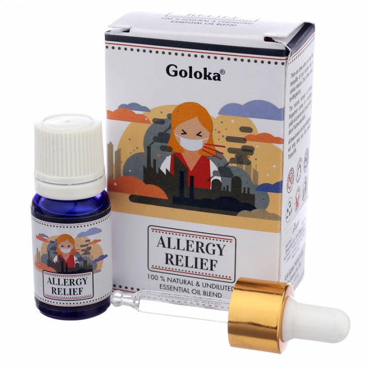 Goloka Blend Natural Essential Oil Allergy Relief 10ml i gruppen Hjem & Sjæl / Ritual & Ceremoni / Røgelse, Lys og Dufte hos Rawfoodshop Scandinavia AB (OILB10)