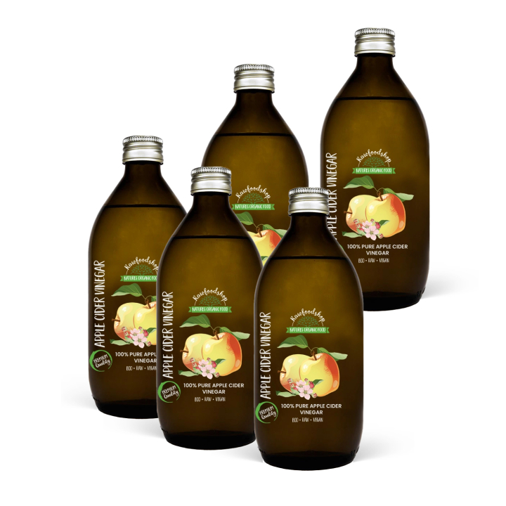 Æblecidereddike ØKO 500ml x 5 flasker i gruppen Råvarer & Drikke / Spisekammer / Smagssætning / Eddike hos Rawfoodshop Scandinavia AB (OLIE0181-SET5)
