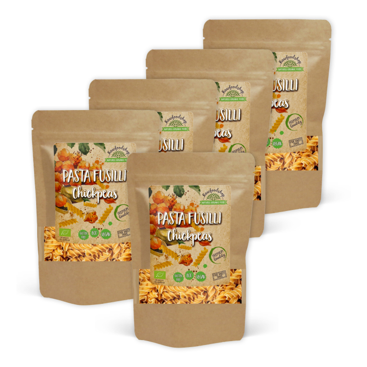 Pasta Fusilli Kikærter ØKO 250g x 5 pakker i gruppen Råvarer & Drikke / Spisekammer / Pasta & Nudler hos Rawfoodshop Scandinavia AB (P22268-SET5)