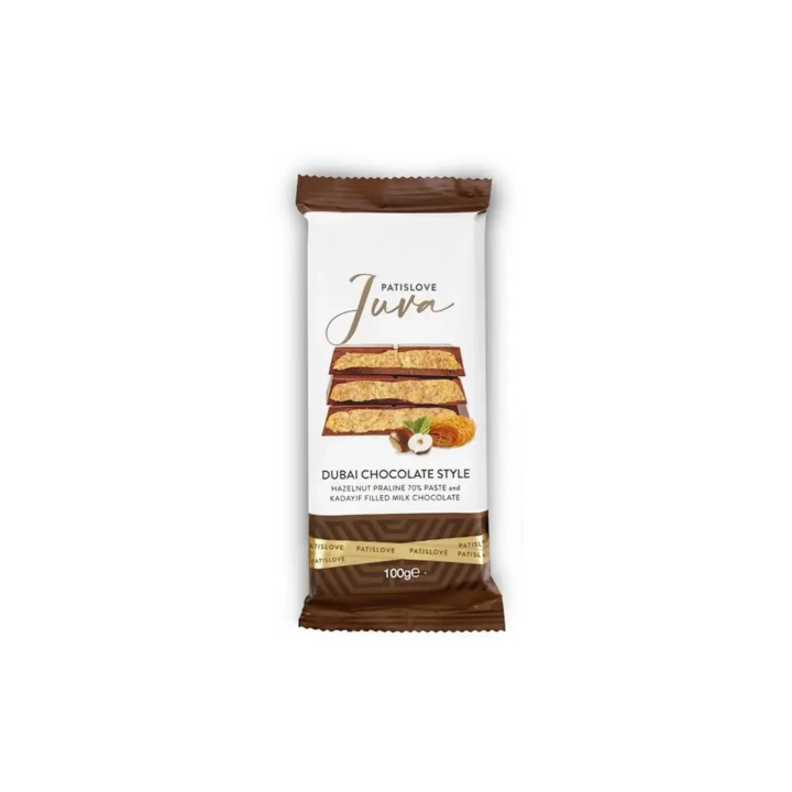 Dubai Chokolade Hasselnød 100g i gruppen Råvarer & Drikke / Slik & Chokolade / Chokolade og Bars hos Rawfoodshop Scandinavia AB (PATISLOVE03)