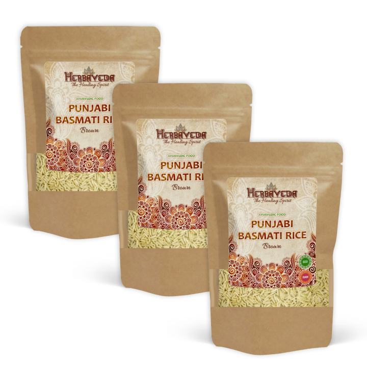 Basmatiris Punjabi Brune ØKO 500g x 3 pakker i gruppen Råvarer & Drikke / Spisekammer / Ris & Korn hos Rawfoodshop Scandinavia AB (PBR50-SET3)
