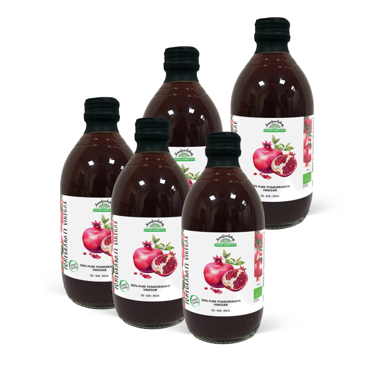 Granatæbleeddike Ufiltreret ØKO 500ml x 5 flasker i gruppen Råvarer & Drikke / Spisekammer / Smagssætning / Eddike hos Rawfoodshop Scandinavia AB (PFMG5SY050006-SET5)