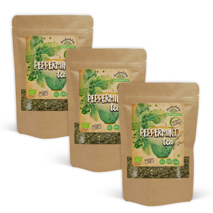 Pebermynte Te ØKO 100g x 3 pakker i gruppen Råvarer & Drikke / Drikkevarer / Te hos Rawfoodshop Scandinavia AB (PMT10-SET3)