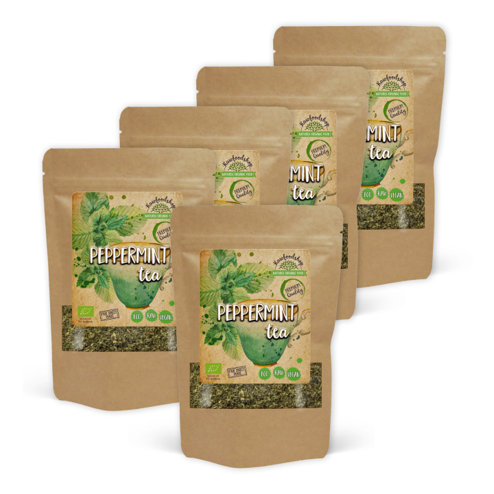 Pebermynte Te ØKO 100g x 5 pakker i gruppen Råvarer & Drikke / Drikkevarer / Te hos Rawfoodshop Scandinavia AB (PMT10-SET5)