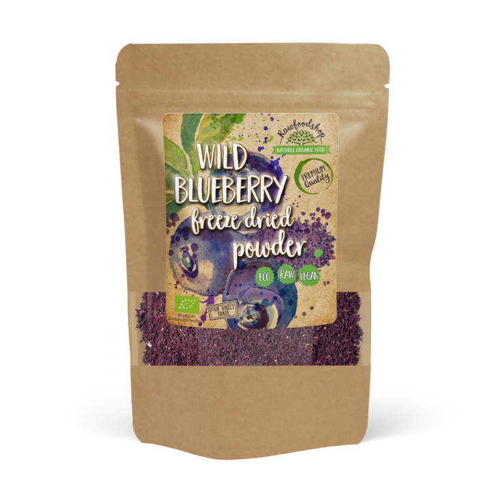 Vild Blåbærpulver Frysetørret ØKO 100g i gruppen Råvarer & Drikke / Frugt & Frugtpulver / Blåbær hos Rawfoodshop Scandinavia AB (PULFBLA)
