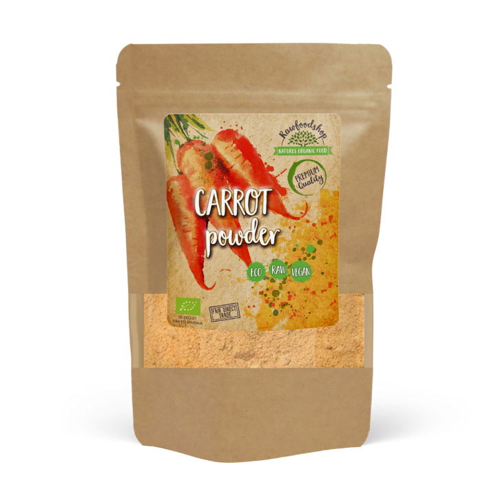 Gulerodspulver ØKO 100g i gruppen Helse / Urter, alger & svampe / Greenfood hos Rawfoodshop Scandinavia AB (PULMOR)
