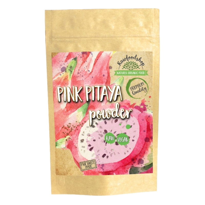 Pink Pitaya Pulver 100g i gruppen Råvarer & Drikke / Frugt & Frugtpulver / Frugtpulver hos Rawfoodshop Scandinavia AB (PULPINK)