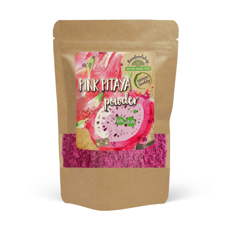 Pink Pitaya Pulver 100g i gruppen Råvarer & Drikke / Frugt & Frugtpulver / Frugtpulver hos Rawfoodshop Scandinavia AB (PULPINK)