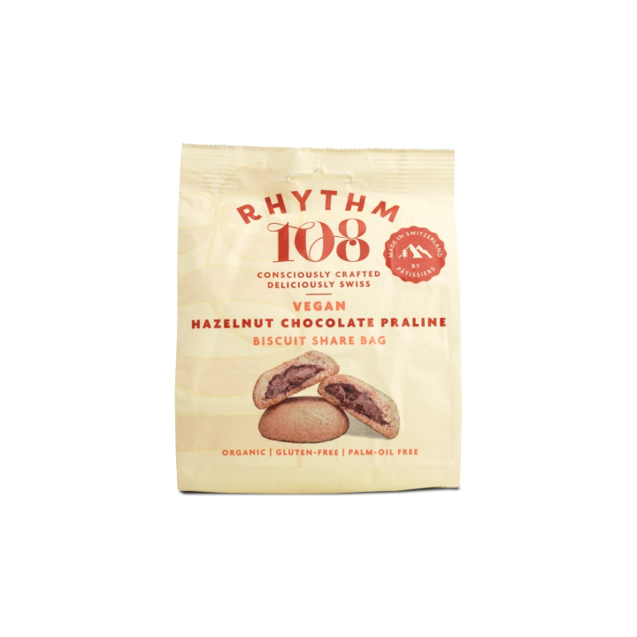 Fyldte Kiks Hasselnød Chokolade Praliné ØKO 135g i gruppen Råvarer & Drikke / Spisekammer / Småkager & Kiks hos Rawfoodshop Scandinavia AB (R108SHBHP08EU)