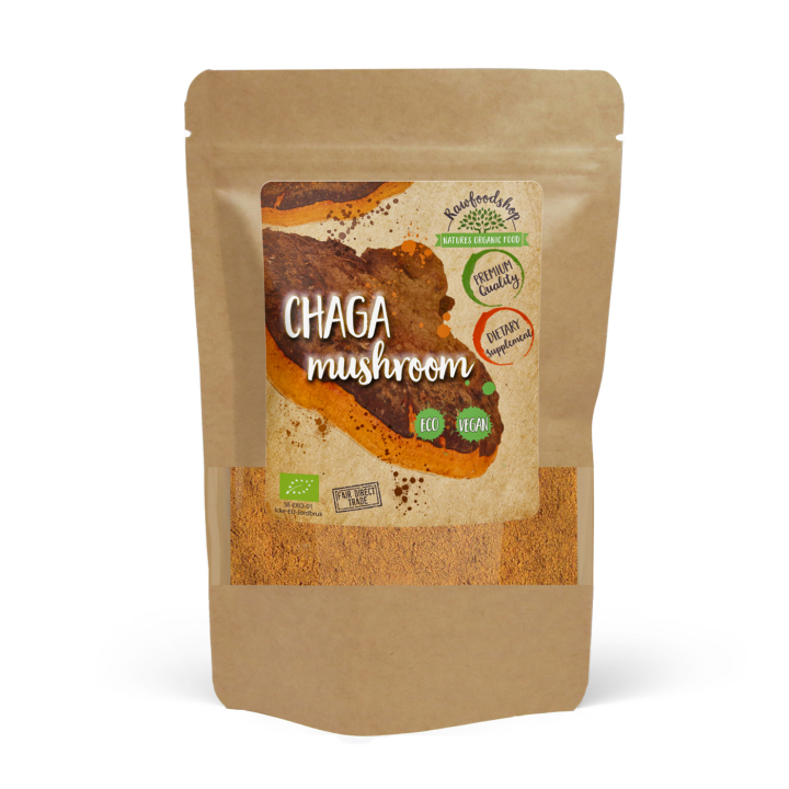 Chaga Pulver ØKO 125g i gruppen Helse / Urter, alger & svampe / Svampepulver hos Rawfoodshop Scandinavia AB (RAW00204)