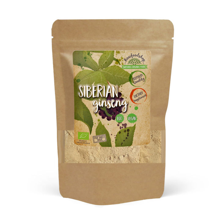 Siberian Ginseng Pulver ØKO 125g i gruppen Helse / Urter, alger & svampe / Urter hos Rawfoodshop Scandinavia AB (RAW00211)