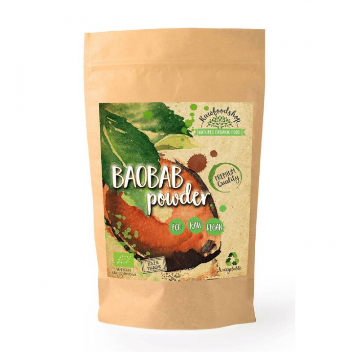 Baobab Pulver ØKO 100g i gruppen Råvarer & Drikke / Frugt & Frugtpulver / Baobab hos Rawfoodshop Scandinavia AB (RAW00220)