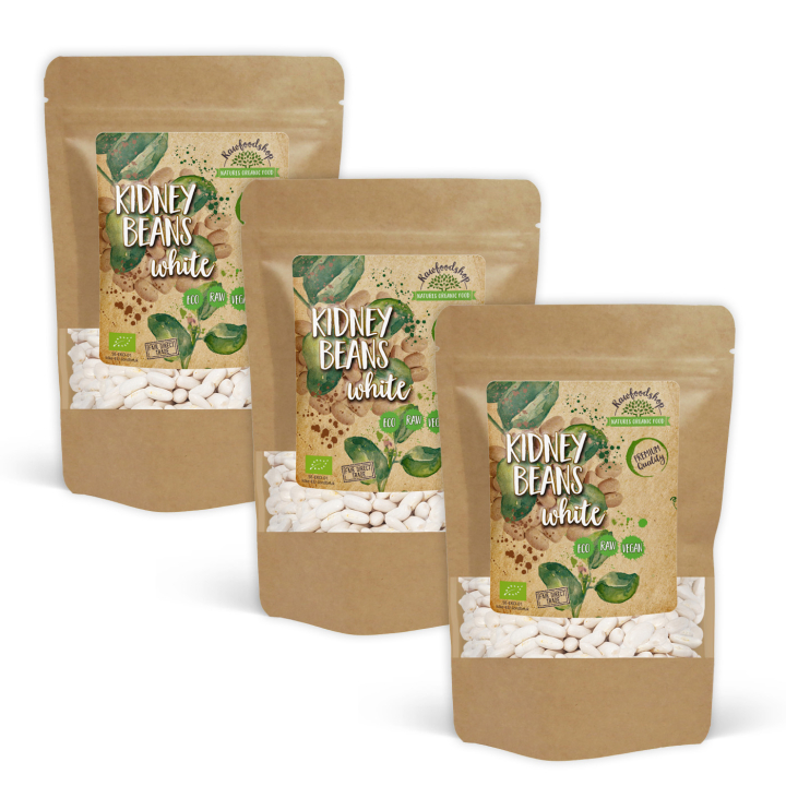 Bønner Hvide Middel ØKO 500g x 3 pakker i gruppen Råvarer & Drikke / Spisekammer / Bælgfrugter / Bønner hos Rawfoodshop Scandinavia AB (RAW0026-SET3)