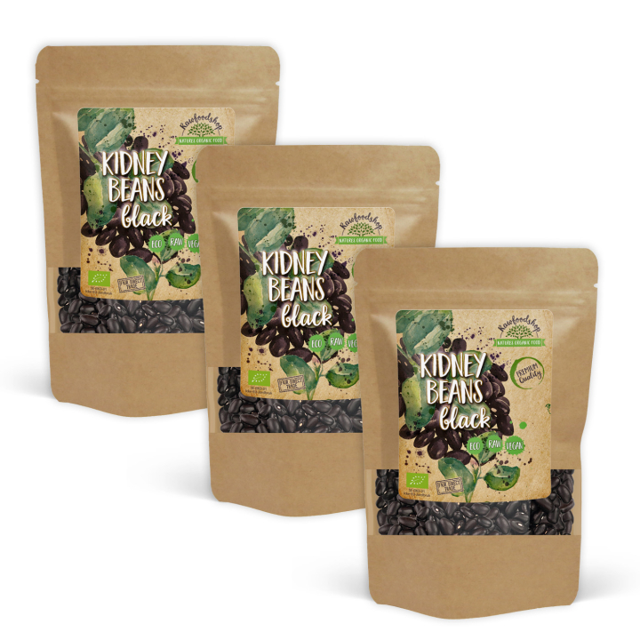 Bønner Sorte ØKO 500g x 3 pakker i gruppen Råvarer & Drikke / Spisekammer / Bælgfrugter hos Rawfoodshop Scandinavia AB (RAW0028-SET3)