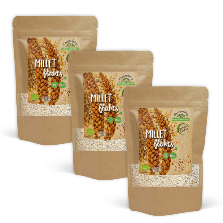 Hirseflakes ØKO 1kg x 3 pakker i gruppen Råvarer & Drikke / Bagning / Gryn & Flager hos Rawfoodshop Scandinavia AB (RAW006644001-SET3)