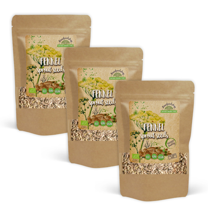 Spirefrø Fennikel ØKO 50g x 3 pakker i gruppen Råvarer & Drikke / Helsekost / Spirefrø hos Rawfoodshop Scandinavia AB (RAW006743-SET3)