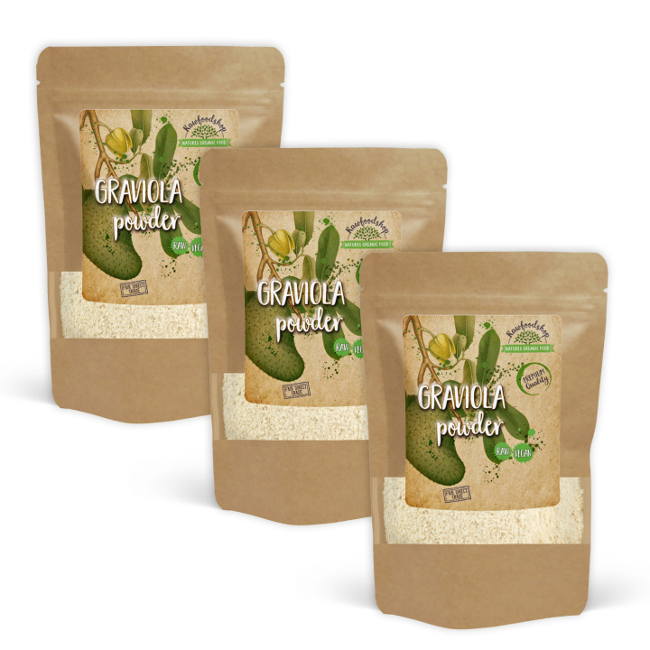 Graviola Pulver 125g x 3 pakker i gruppen Råvarer & Drikke / Frugt & Frugtpulver / Frugtpulver hos Rawfoodshop Scandinavia AB (RAW053-SET3)