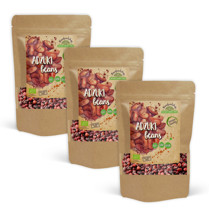 Adzuki bønner ØKO 500g x 3 pakker i gruppen Råvarer & Drikke / Spisekammer / Bælgfrugter / Bønner hos Rawfoodshop Scandinavia AB (RAW7878-SET3)