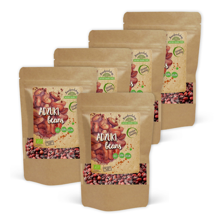 Adzuki bønner ØKO 500g x 5 pakker i gruppen Råvarer & Drikke / Spisekammer / Bælgfrugter / Bønner hos Rawfoodshop Scandinavia AB (RAW7878-SET5)