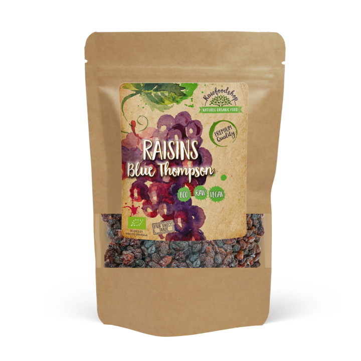 Rosiner Blue Thompson ØKO 500g i gruppen Råvarer & Drikke / Frugt & Frugtpulver / Rosiner hos Rawfoodshop Scandinavia AB (RAW79979)