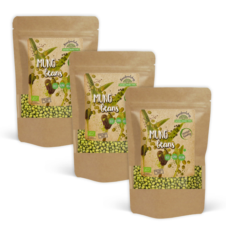 Mungbønner ØKO 500g x 3 pakker i gruppen Råvarer & Drikke / Spisekammer / Bælgfrugter hos Rawfoodshop Scandinavia AB (RAW808098-SET3)