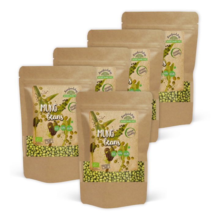 Mungbønner ØKO 500g x 5 pakker i gruppen Råvarer & Drikke / Spisekammer / Bælgfrugter hos Rawfoodshop Scandinavia AB (RAW808098-SET5)