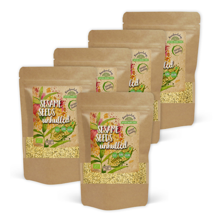Sesamfrø med skal ØKO 500g x 5 pakker i gruppen Råvarer & Drikke / Helsekost / Frø hos Rawfoodshop Scandinavia AB (RAW9397-SET5)
