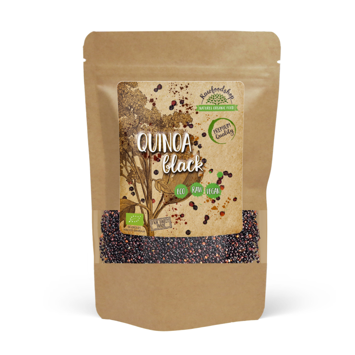 Quinoa Sort ØKO 500g i gruppen Råvarer & Drikke / Spisekammer / Frø hos Rawfoodshop Scandinavia AB (RAW9865)