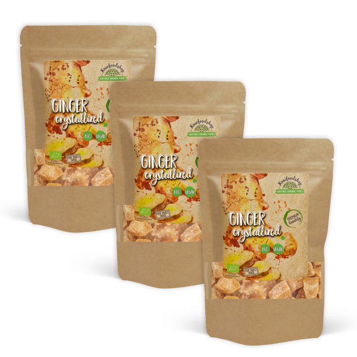 Ingefær Krystalliseret ØKO 500g x 3 pakker i gruppen Råvarer & Drikke / Slik & Chokolade / Slik hos Rawfoodshop Scandinavia AB (RAW986689500-SET3)