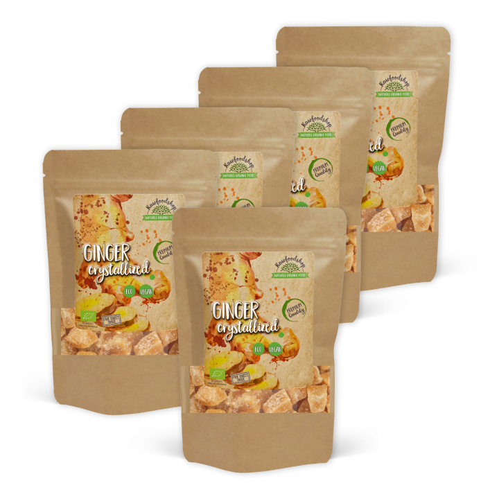 Ingefær Krystalliseret ØKO 500g x 5 pakker i gruppen Råvarer & Drikke / Slik & Chokolade / Slik hos Rawfoodshop Scandinavia AB (RAW986689500-SET5)