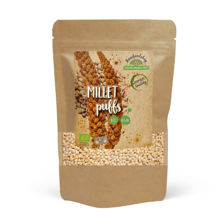 Puffet Hirse ØKO 200g i gruppen Råvarer & Drikke / Bagning / Granola, Grød og Puffer hos Rawfoodshop Scandinavia AB (RAW98890907)