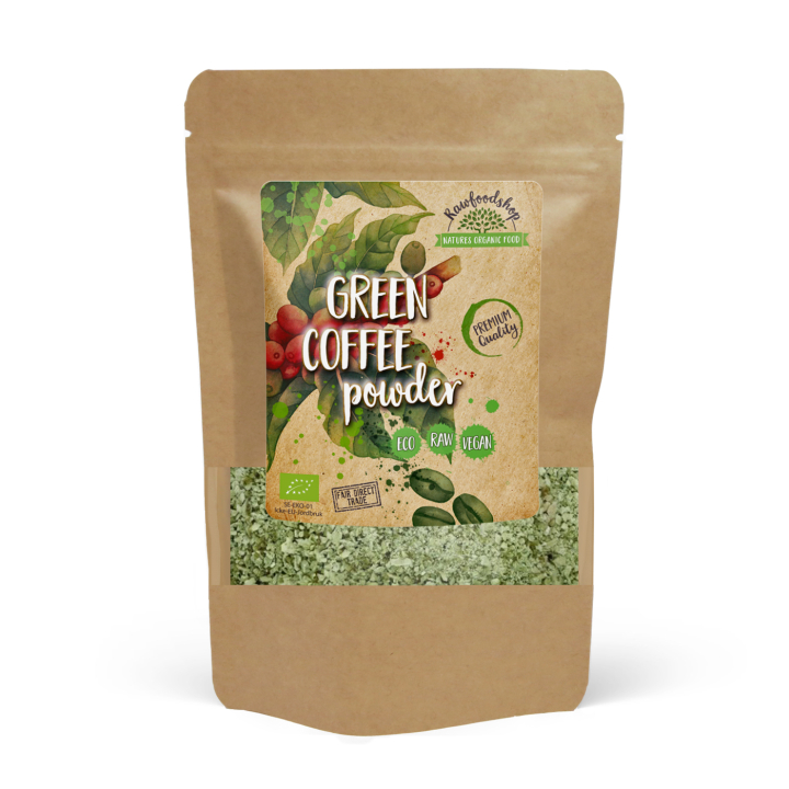 Grøn Kaffe Pulver ØKO 125g i gruppen Råvarer & Drikke / Drikkevarer / Kaffe hos Rawfoodshop Scandinavia AB (RAWFRUP004)