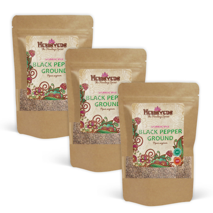 Sort Peber Malet ØKO 50g x 3 pakker i gruppen Råvarer & Drikke / Spisekammer / Krydderier & Salt hos Rawfoodshop Scandinavia AB (RAWKRY008-SET3)