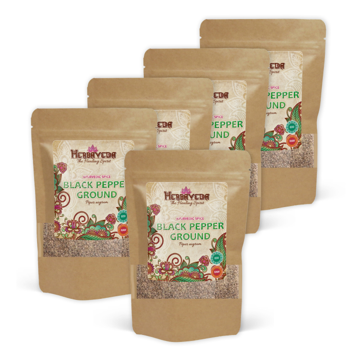 Sort Peber Malet ØKO 50g x 5 pakker i gruppen Råvarer & Drikke / Spisekammer / Krydderier & Salt hos Rawfoodshop Scandinavia AB (RAWKRY008-SET5)