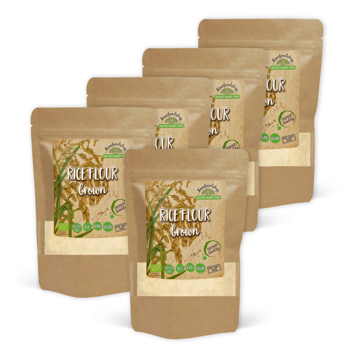 Rismel Brunt ØKO 500g x 5 pakker i gruppen Råvarer & Drikke / Bagning / Mel hos Rawfoodshop Scandinavia AB (RAWMJO001-SET5)
