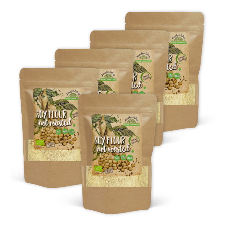 Sojamel Uristet ØKO 500g x 5 pakker i gruppen Råvarer & Drikke / Bagning / Mel hos Rawfoodshop Scandinavia AB (RAWMJO002-SET5)