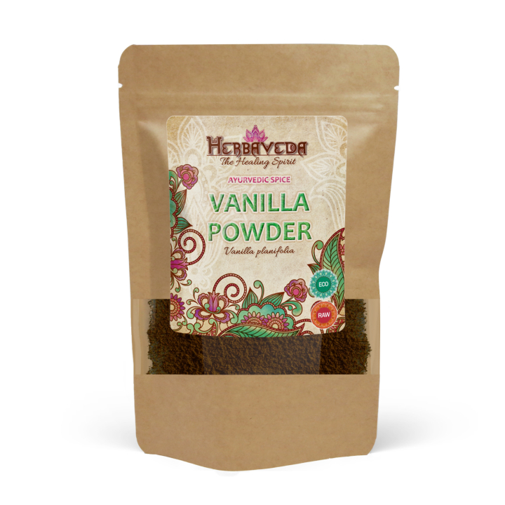 Herbaveda Vaniljepulver ØKO 10g i gruppen Råvarer & Drikke / Spisekammer / Krydderier hos Rawfoodshop Scandinavia AB (RBAK100901E)