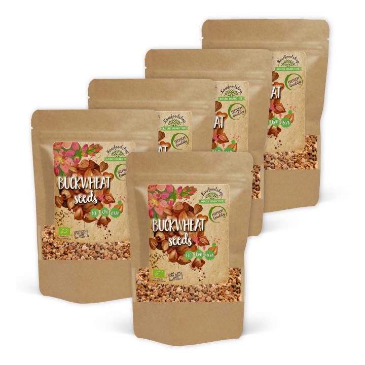 Boghvede ØKO 500g x 5 pakker i gruppen Råvarer & Drikke / Helsekost / Frø hos Rawfoodshop Scandinavia AB (RBON500048E-SET5)