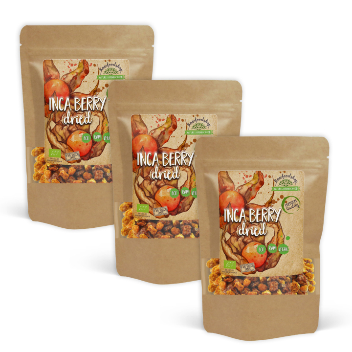 Incabær ØKO 100g x 3 pakker i gruppen Råvarer & Drikke / Frugt & Frugtpulver / Anden Frugt og Bær hos Rawfoodshop Scandinavia AB (RFRU100396E-SET3)