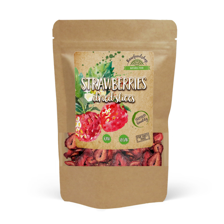 Jordbær Skiver 100g i gruppen Råvarer & Drikke / Frugt & Frugtpulver / Jordbær hos Rawfoodshop Scandinavia AB (RFRU100494E)