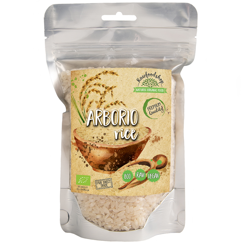 Arborio Ris ØKO 500g i gruppen Råvarer & Drikke / Spisekammer / Ris & Korn hos Rawfoodshop Scandinavia AB (RIS2)