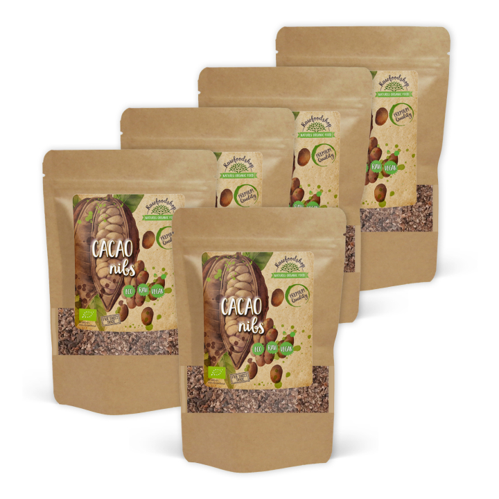 Kakaonibs RAW ØKO 125g x 5 pakker i gruppen Råvarer & Drikke / Bagning / Kakaoprodukter hos Rawfoodshop Scandinavia AB (RKAK100404E-SET5)