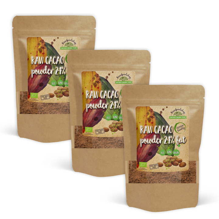 Kakaopulver RAW ØKO 100g x 3 pakker i gruppen Råvarer & Drikke / Bagning / Kakaoprodukter hos Rawfoodshop Scandinavia AB (RKAK100E-SET3)