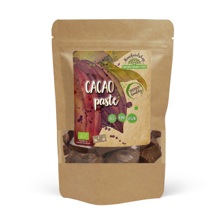 Kakaomasse Raw 100% ØKO 250g i gruppen Råvarer & Drikke / Bagning / Kakaoprodukter hos Rawfoodshop Scandinavia AB (RKAK250312E)